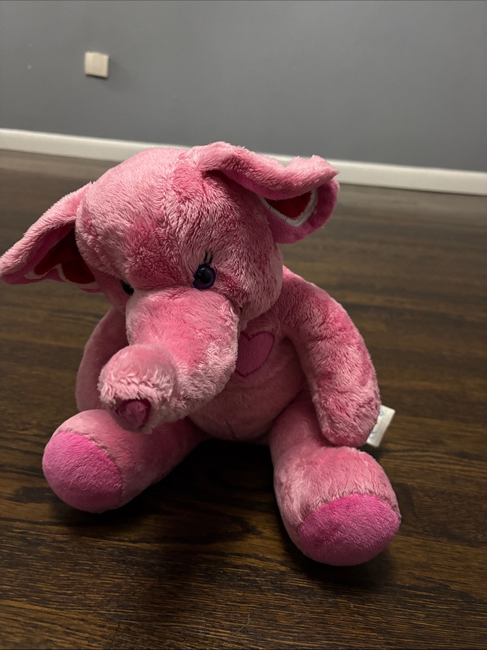 Build-A-Bear Pink Plush Elephant with Heart Detail